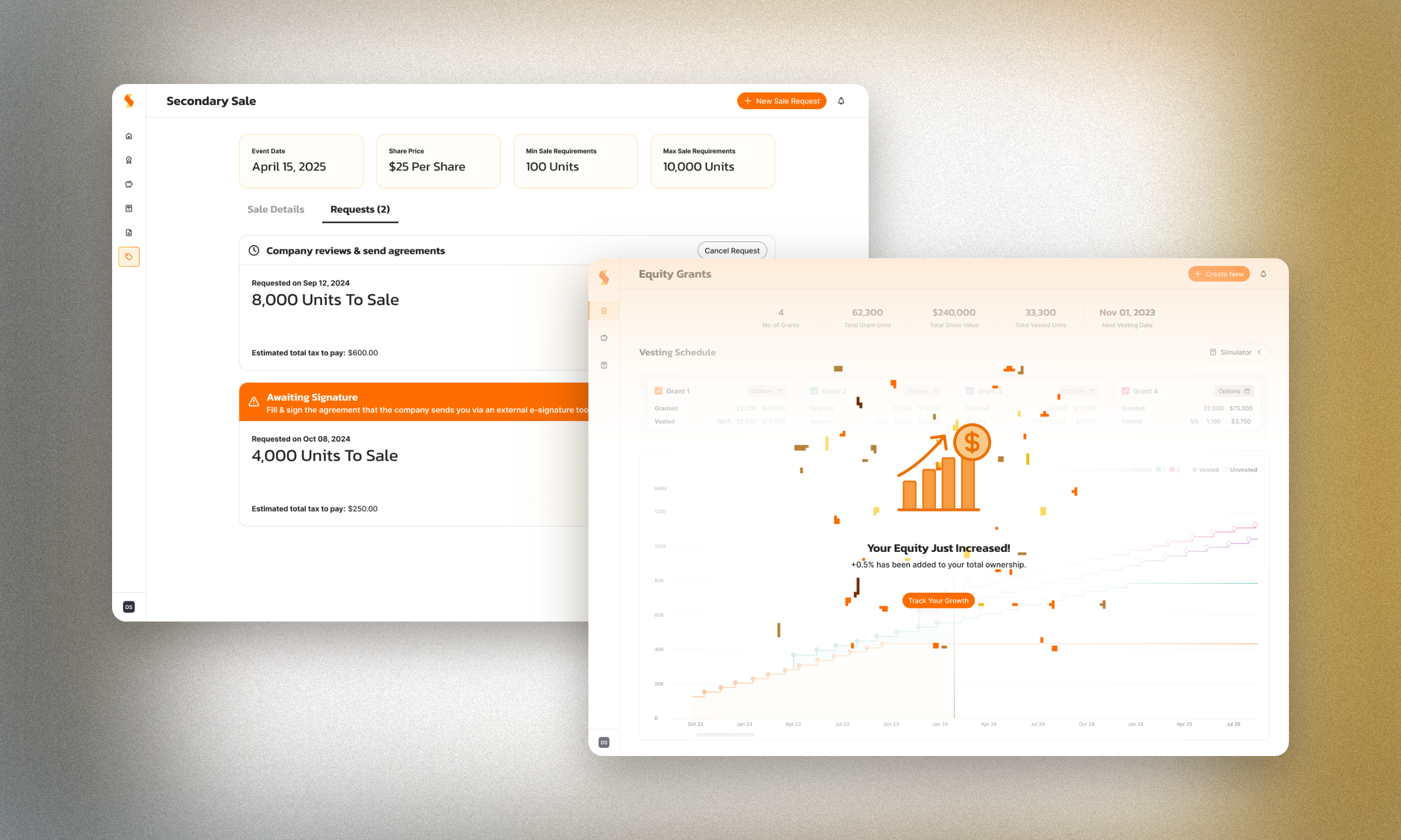 Slice product screen
